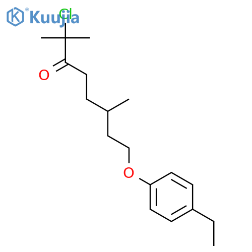 3-Octanone, 2-chloro-8-(4-ethylphenoxy)-2,6-dimethyl- structure