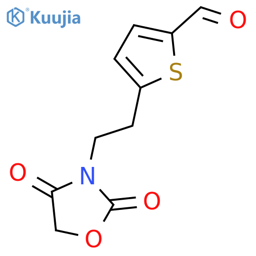 2-Thiophenecarboxaldehyde, 5-[2-(2,4-dioxo-3-oxazolidinyl)ethyl]- structure