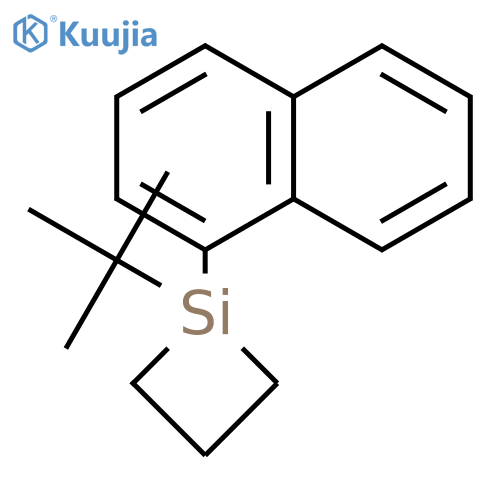 Silacyclobutane, 1-(1,1-dimethylethyl)-1-(1-naphthalenyl)- structure
