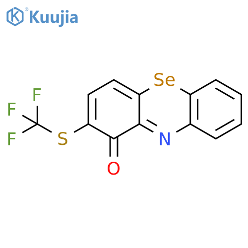 1H-Phenoselenazin-1-one, 2-[(trifluoromethyl)thio]- structure