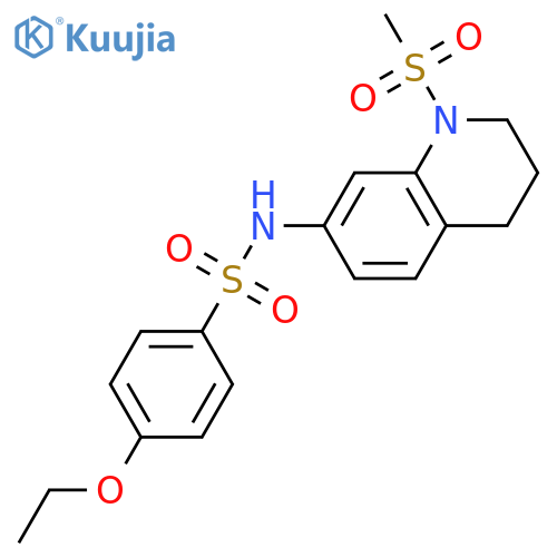 4-ethoxy-N-(1-methanesulfonyl-1,2,3,4-tetrahydroquinolin-7-yl)benzene-1-sulfonamide structure