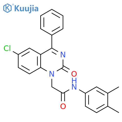 2-(6-chloro-2-oxo-4-phenyl-1,2-dihydroquinazolin-1-yl)-N-(3,4-dimethylphenyl)acetamide structure