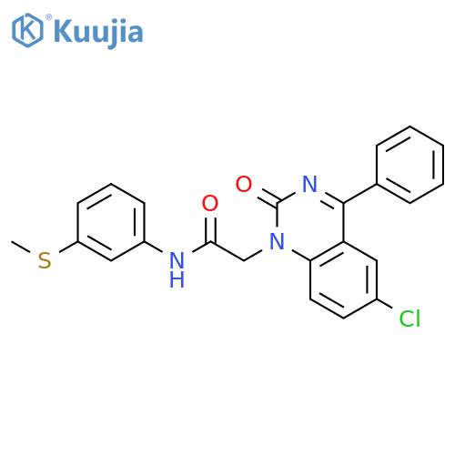 2-(6-chloro-2-oxo-4-phenyl-1,2-dihydroquinazolin-1-yl)-N-3-(methylsulfanyl)phenylacetamide structure