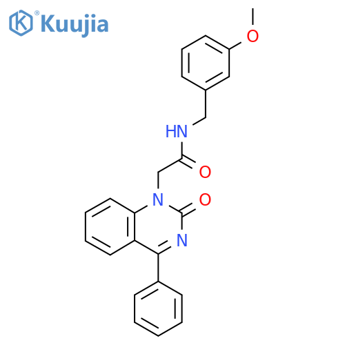N-(3-methoxyphenyl)methyl-2-(2-oxo-4-phenyl-1,2-dihydroquinazolin-1-yl)acetamide structure