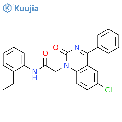 2-(6-chloro-2-oxo-4-phenyl-1,2-dihydroquinazolin-1-yl)-N-(2-ethylphenyl)acetamide structure
