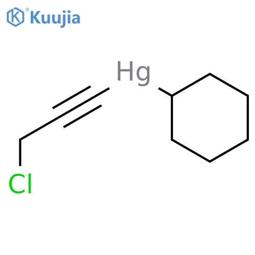 Mercury, (3-chloro-1-propynyl)cyclohexyl- structure