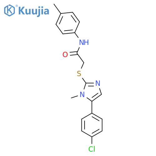 2-{5-(4-chlorophenyl)-1-methyl-1H-imidazol-2-ylsulfanyl}-N-(4-methylphenyl)acetamide structure