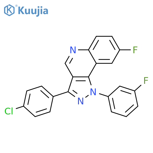 3-(4-chlorophenyl)-8-fluoro-1-(3-fluorophenyl)-1H-pyrazolo4,3-cquinoline structure