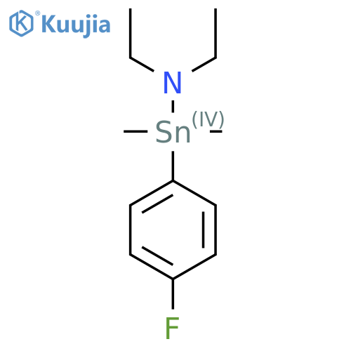 N,N-Diethyl-1-(4-fluorophenyl)-1,1-dimethylstannanamine structure