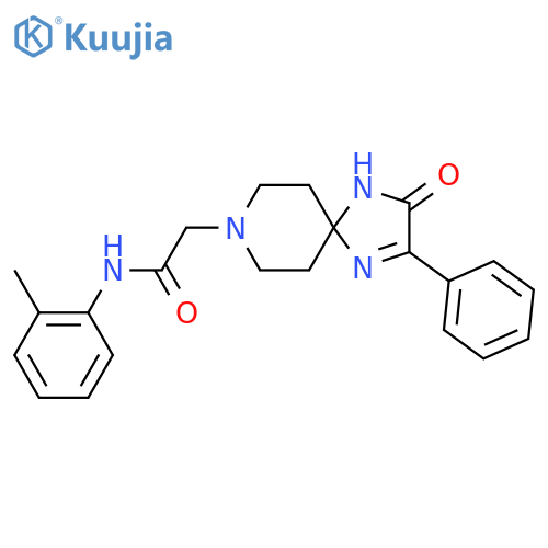 N-(2-methylphenyl)-2-{3-oxo-2-phenyl-1,4,8-triazaspiro4.5dec-1-en-8-yl}acetamide structure