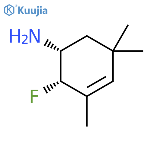 3-Cyclohexen-1-amine, 2-fluoro-3,5,5-trimethyl-, cis- structure