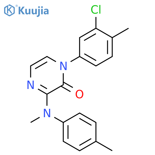 1-(3-chloro-4-methylphenyl)-3-{(4-methylphenyl)methylamino}-1,2-dihydropyrazin-2-one structure