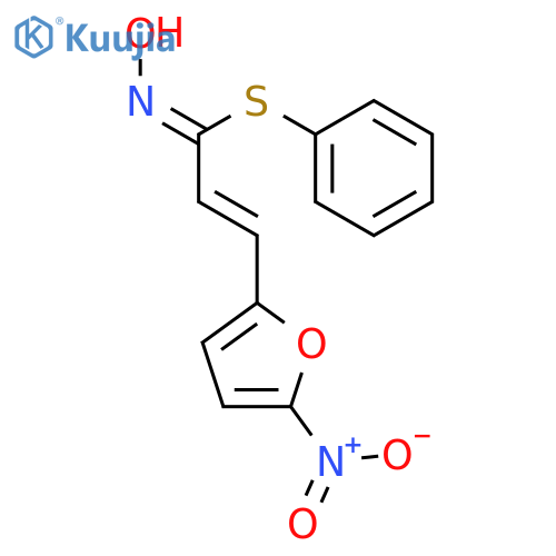 2-Propenimidothioic acid, N-hydroxy-3-(5-nitro-2-furanyl)-, phenyl ester structure