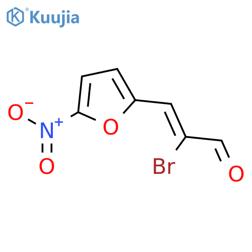 2-Propenal, 2-bromo-3-(5-nitro-2-furanyl)-, (Z)- structure