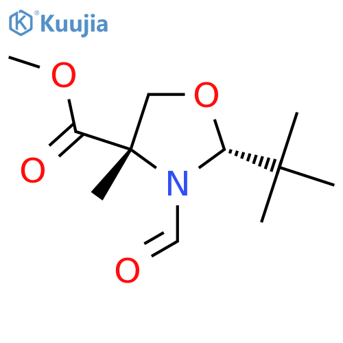 Methyl (2R,4S)-2-(tert-Butyl)-3-formyl-4-methyloxazolidine-4-carboxylate structure