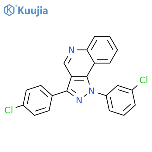 1-(3-chlorophenyl)-3-(4-chlorophenyl)-1H-pyrazolo4,3-cquinoline structure