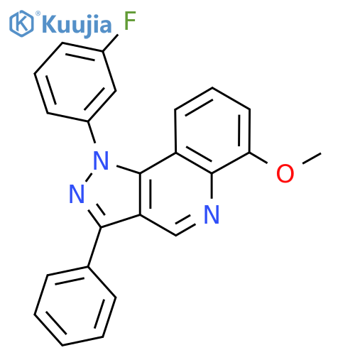 1-(3-fluorophenyl)-6-methoxy-3-phenyl-1H-pyrazolo4,3-cquinoline structure