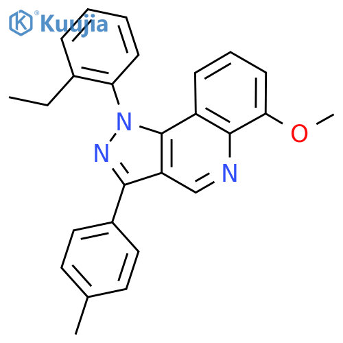 1-(2-ethylphenyl)-6-methoxy-3-(4-methylphenyl)-1H-pyrazolo4,3-cquinoline structure