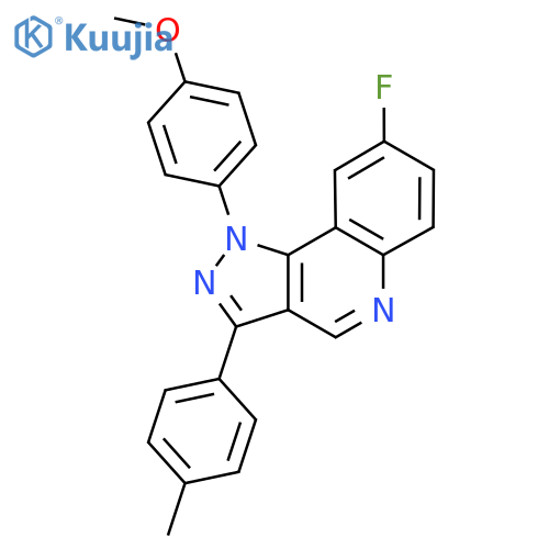 8-fluoro-1-(4-methoxyphenyl)-3-(4-methylphenyl)-1H-pyrazolo4,3-cquinoline structure