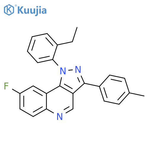 1-(2-ethylphenyl)-8-fluoro-3-(4-methylphenyl)-1H-pyrazolo4,3-cquinoline structure
