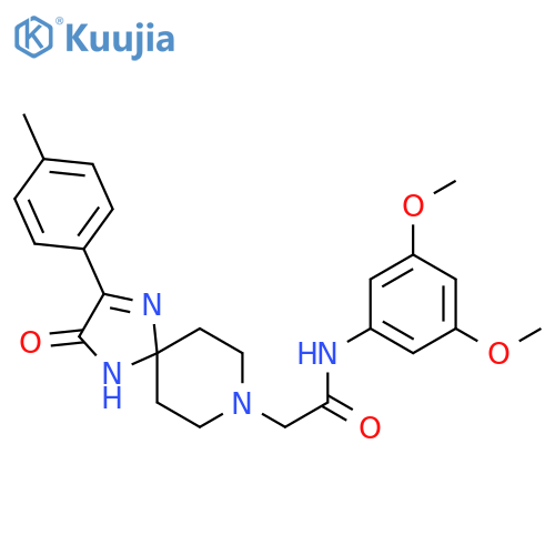N-(3,5-dimethoxyphenyl)-2-2-(4-methylphenyl)-3-oxo-1,4,8-triazaspiro4.5dec-1-en-8-ylacetamide structure