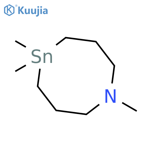 1,5-Azastannocine, octahydro-1,5,5-trimethyl- structure