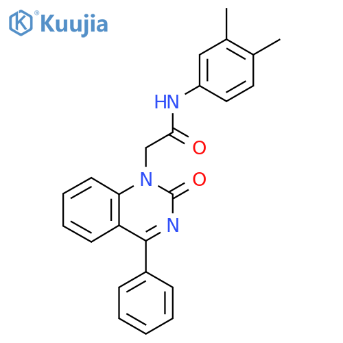N-(3,4-dimethylphenyl)-2-(2-oxo-4-phenyl-1,2-dihydroquinazolin-1-yl)acetamide structure