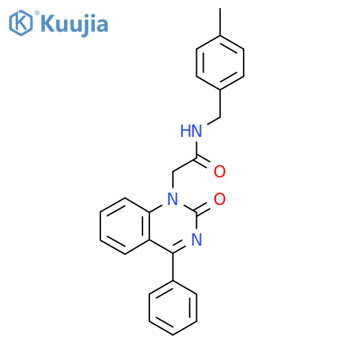 N-(4-methylphenyl)methyl-2-(2-oxo-4-phenyl-1,2-dihydroquinazolin-1-yl)acetamide structure