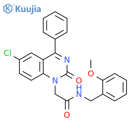 2-(6-chloro-2-oxo-4-phenyl-1,2-dihydroquinazolin-1-yl)-N-(2-methoxyphenyl)methylacetamide structure