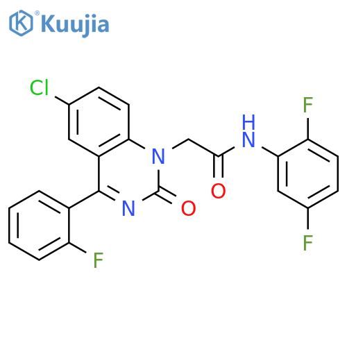 2-6-chloro-4-(2-fluorophenyl)-2-oxo-1,2-dihydroquinazolin-1-yl-N-(2,5-difluorophenyl)acetamide structure