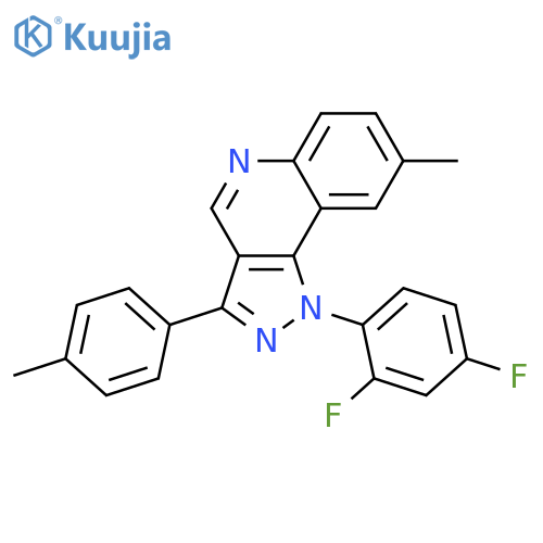 1-(2,4-difluorophenyl)-8-methyl-3-(4-methylphenyl)-1H-pyrazolo4,3-cquinoline structure