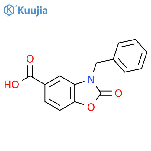 3-Benzyl-2-oxo-2,3-dihydro-1,3-benzoxazole-5-carboxylic acid structure