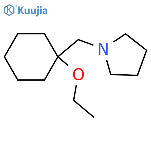 Pyrrolidine,1-[(1-ethoxycyclohexyl)methyl]- structure