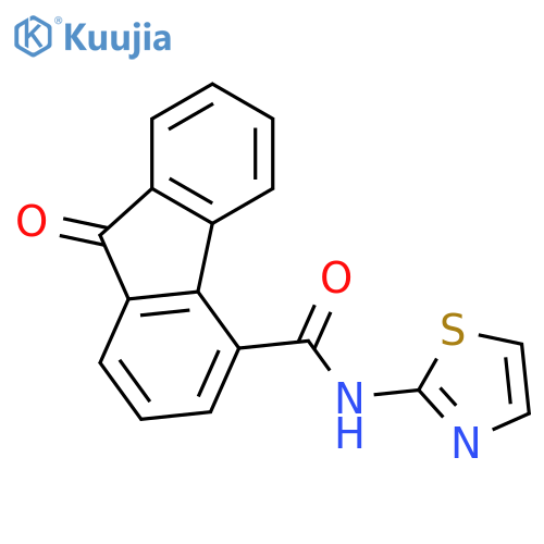 9-oxo-N-(1,3-thiazol-2-yl)-9H-fluorene-4-carboxamide structure