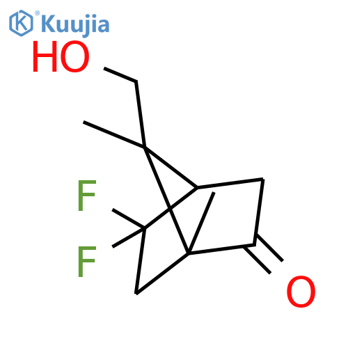 Bicyclo[2.2.1]heptan-2-one, 5,5-difluoro-7-(hydroxymethyl)-1,7-dimethyl- structure