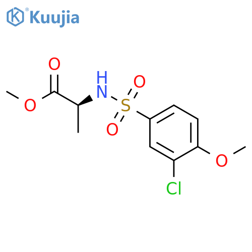 L-Alanine, N-[(3-chloro-4-methoxyphenyl)sulfonyl]-, methyl ester structure