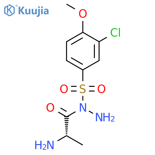 L-Alanine, N-[(3-chloro-4-methoxyphenyl)sulfonyl]-, hydrazide structure