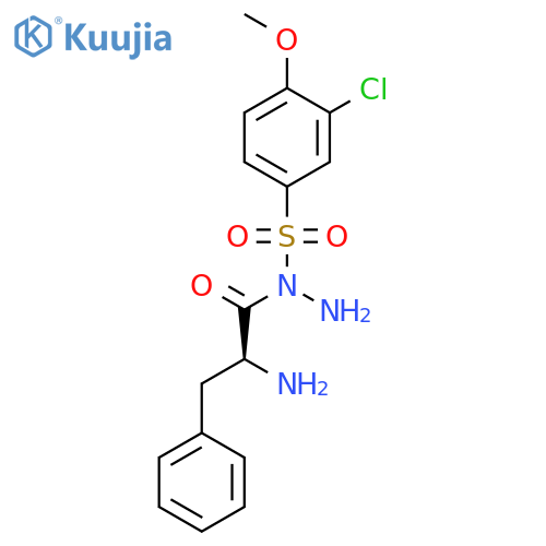 L-Phenylalanine, N-[(3-chloro-4-methoxyphenyl)sulfonyl]-, hydrazide structure