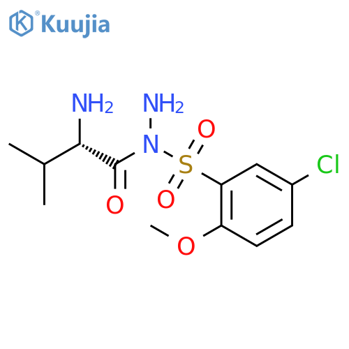 L-Valine, N-[(5-chloro-2-methoxyphenyl)sulfonyl]-, hydrazide structure