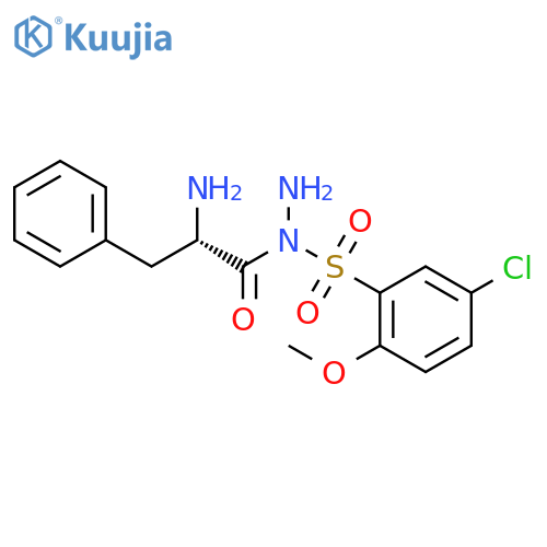 L-Phenylalanine, N-[(5-chloro-2-methoxyphenyl)sulfonyl]-, hydrazide structure