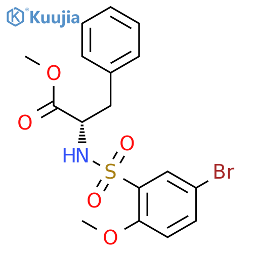 L-Phenylalanine, N-[(5-bromo-2-methoxyphenyl)sulfonyl]-, methyl ester structure