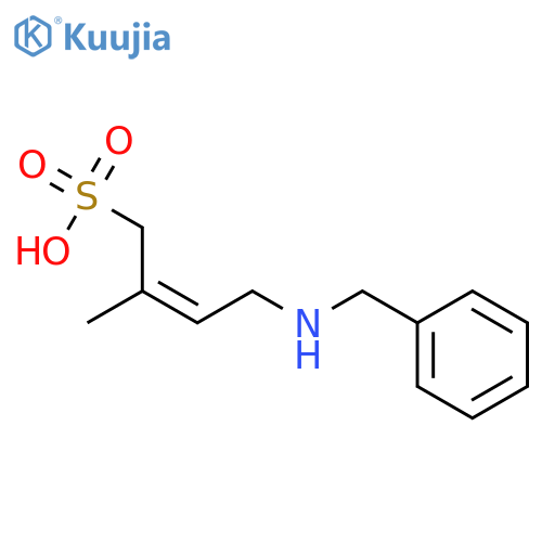 2-Butene-1-sulfonic acid, 2-methyl-4-[(phenylmethyl)amino]-, (Z)- structure