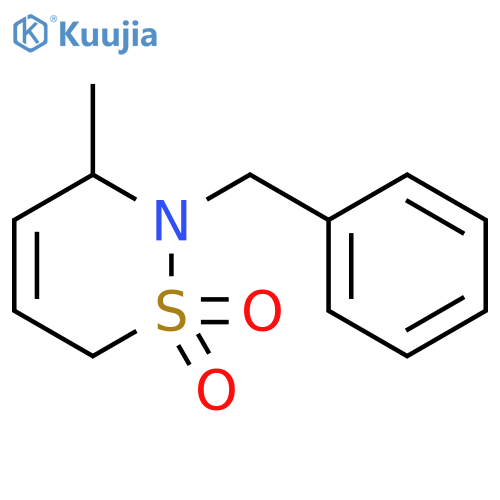 2H-1,2-Thiazine, 3,6-dihydro-3-methyl-2-(phenylmethyl)-, 1,1-dioxide structure