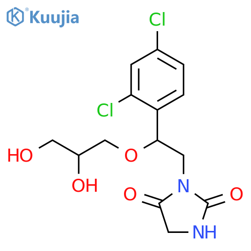 3-(2-(2,4-Dichlorophenyl)-2-(2,3-dihydroxypropoxy)ethyl)imidazolidine-2,4-dione structure