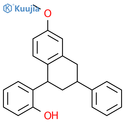 Phenol, 2-(1,2,3,4-tetrahydro-6-methoxy-3-phenyl-1-naphthalenyl)- structure