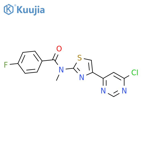 N-[4-(6-Chloro-4-pyrimidinyl)-2-thiazolyl]-4-fluoro-N-methylbenzamide structure