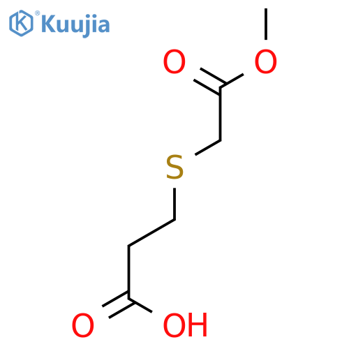 3-(2-methoxy-2-oxoethyl)sulfanylpropanoic acid structure
