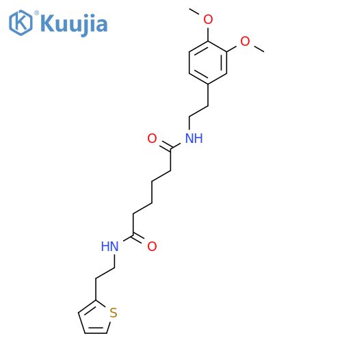 Hexanediamide, N-[2-(3,4-dimethoxyphenyl)ethyl]-N'-[2-(2-thienyl)ethyl]- structure
