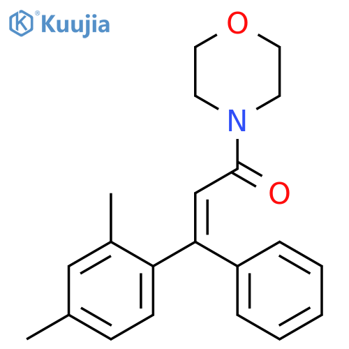 Morpholine, 4-[3-(2,4-dimethylphenyl)-1-oxo-3-phenyl-2-propenyl]- structure