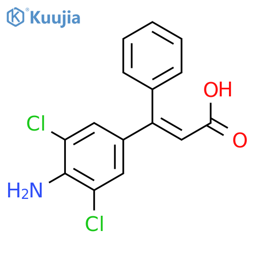 2-Propenoic acid, 3-(4-amino-3,5-dichlorophenyl)-3-phenyl-, (E)- structure